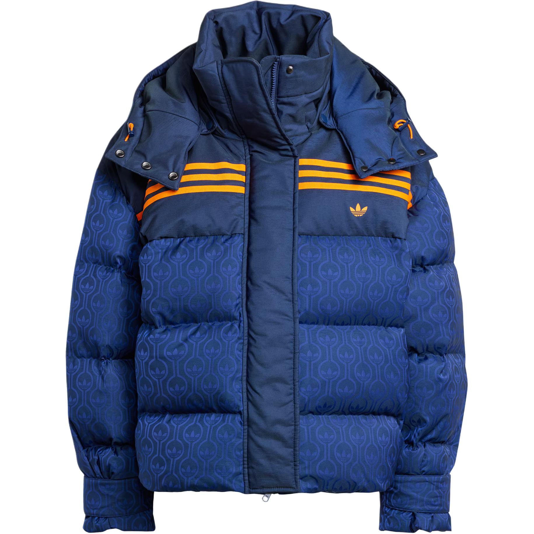 Adidas Originals Куртка с наполнителем из пуха в стиле 70-х для женщин, цвет темный индиго — фото 3