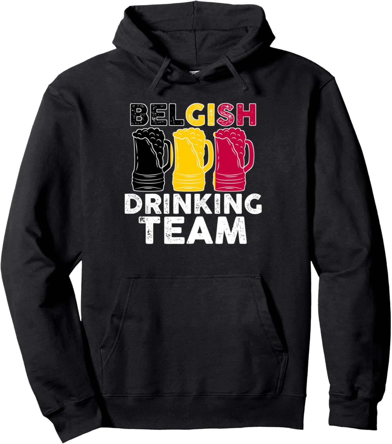 

Худи «Бельгийская команда любителей выпить» Drinking Team & Belgish Flag Gift, черный