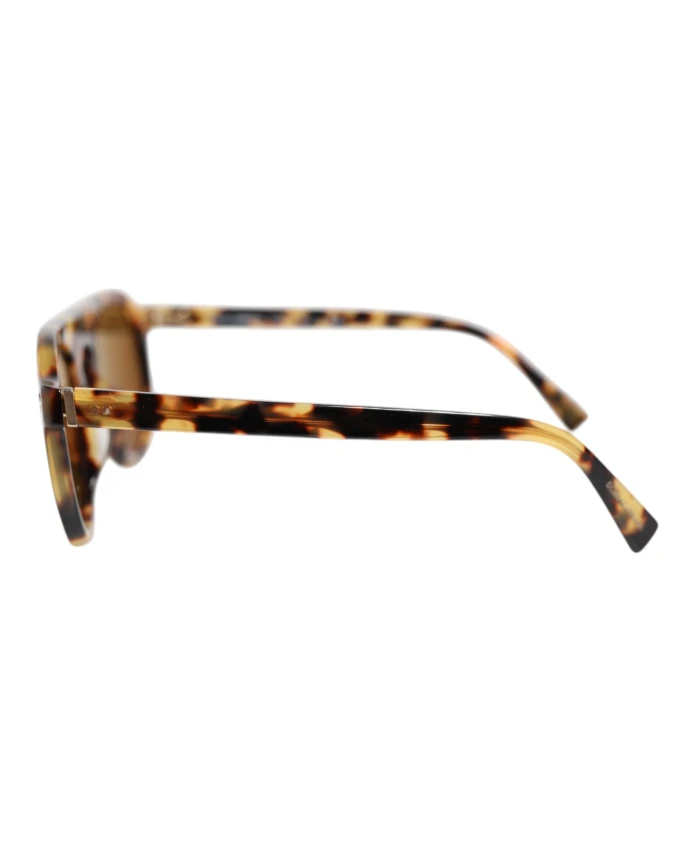 Круглые солнцезащитные очки с леопардовым принтом dg4306 Dolce & Gabbana, коричневый — фото 3