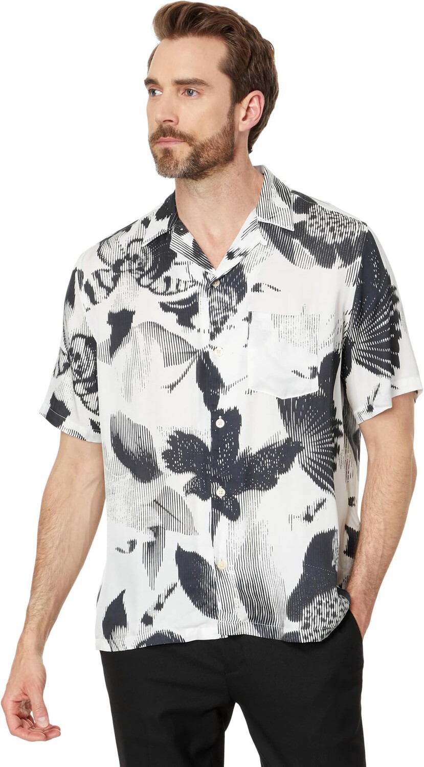 

Рубашка AllSaints Frequency Short Sleeve Shirt, цвет Off-White