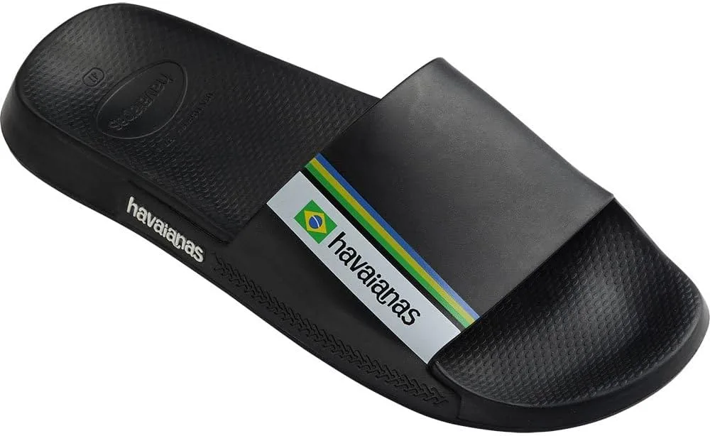 Шлепанцы унисекс Havaianas Brasil Сандалии скольжения, черный