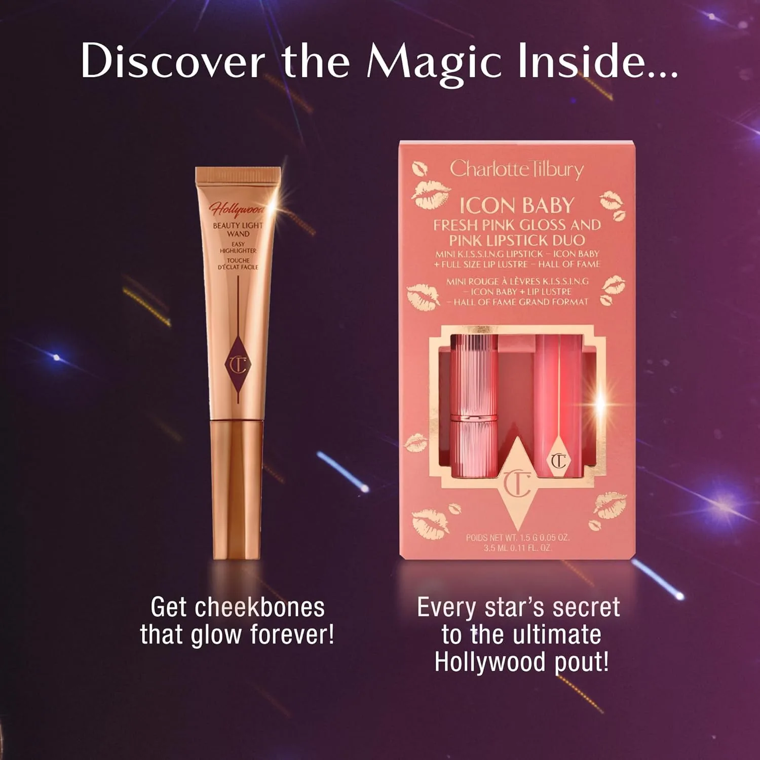 Charlotte Tilbury Exagger-Eyes Instant Volume Mascara - тушь для объема и удлинения ресниц, без комочков, стойкость 28 часов без размазывания и осыпания, Black, Spotlight, Icon Baby, Hall of Fame — фото 3