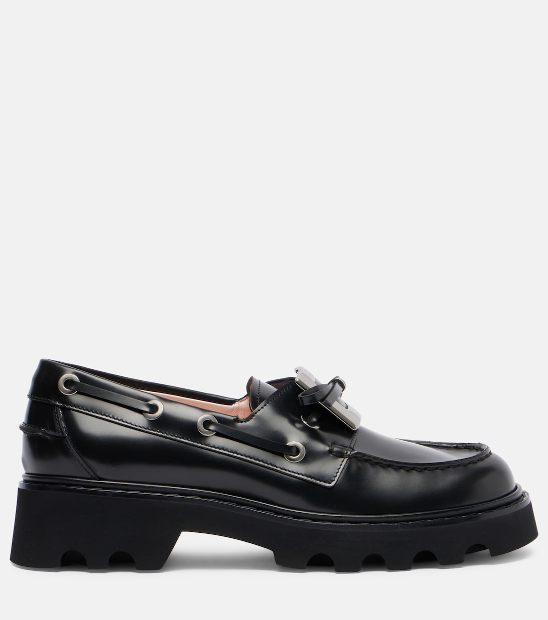 Кожаные мокасины Viv' Rangers Truck Roger Vivier, Nero — фото 4