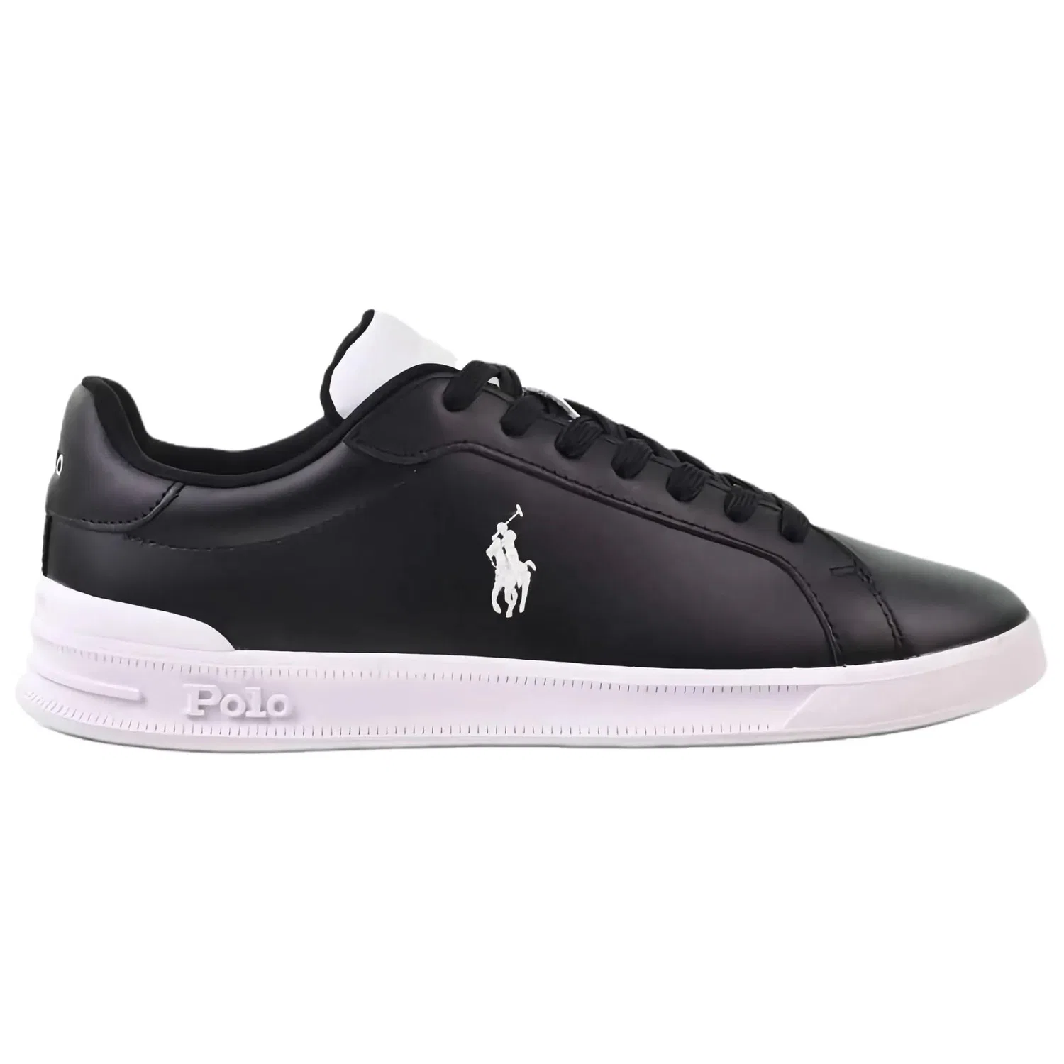 Кеды из кожи Heritage Court II Polo Ralph Lauren Black — фото 3