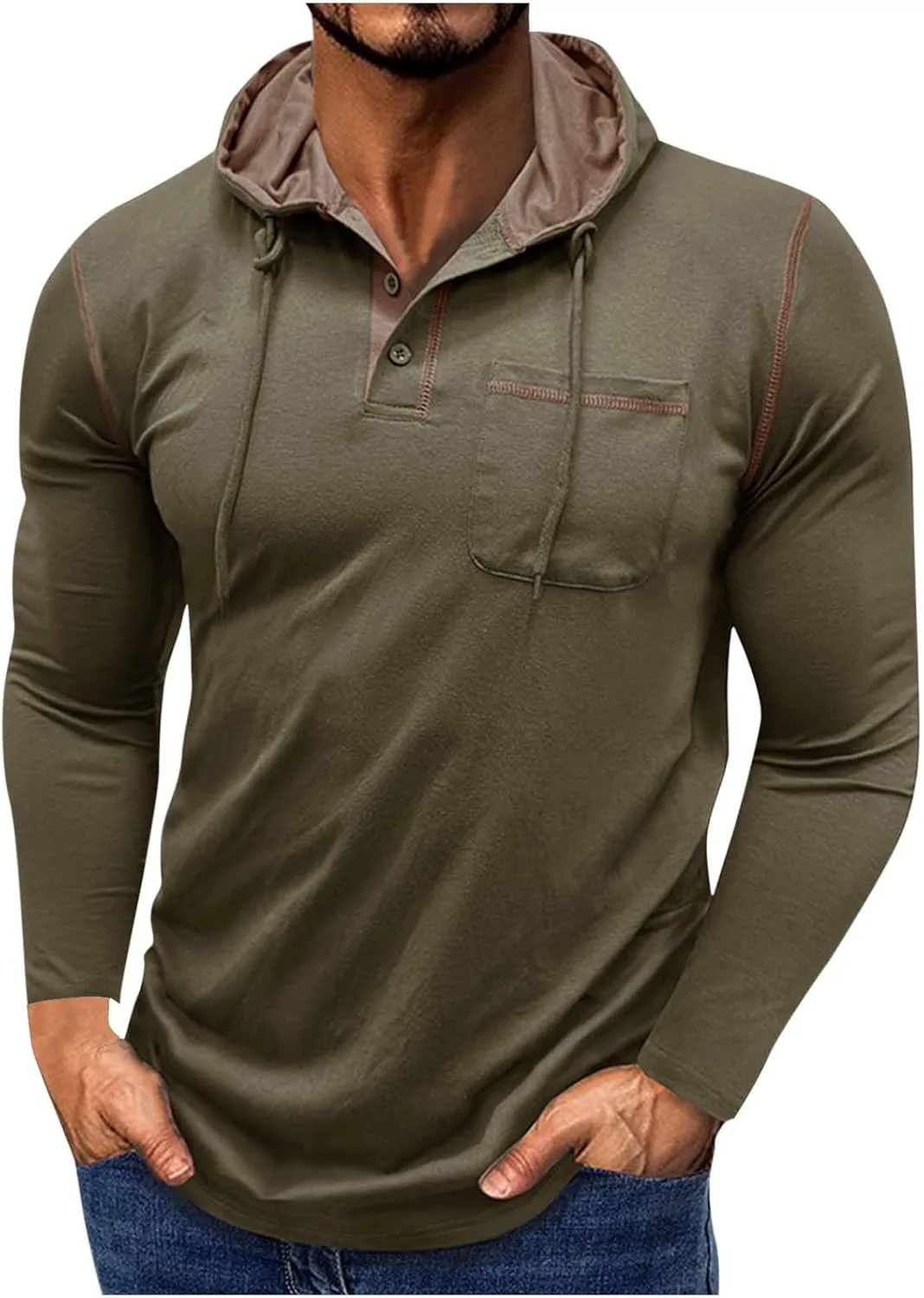 

Мужская хлопковая толстовка с капюшоном и карманом Sdeycui