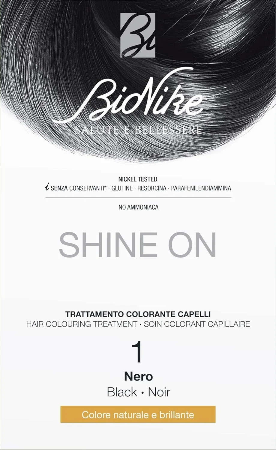 Краска для волос SHINE ON COLORE CAPELLI NERO 1 Bionike — фото 2