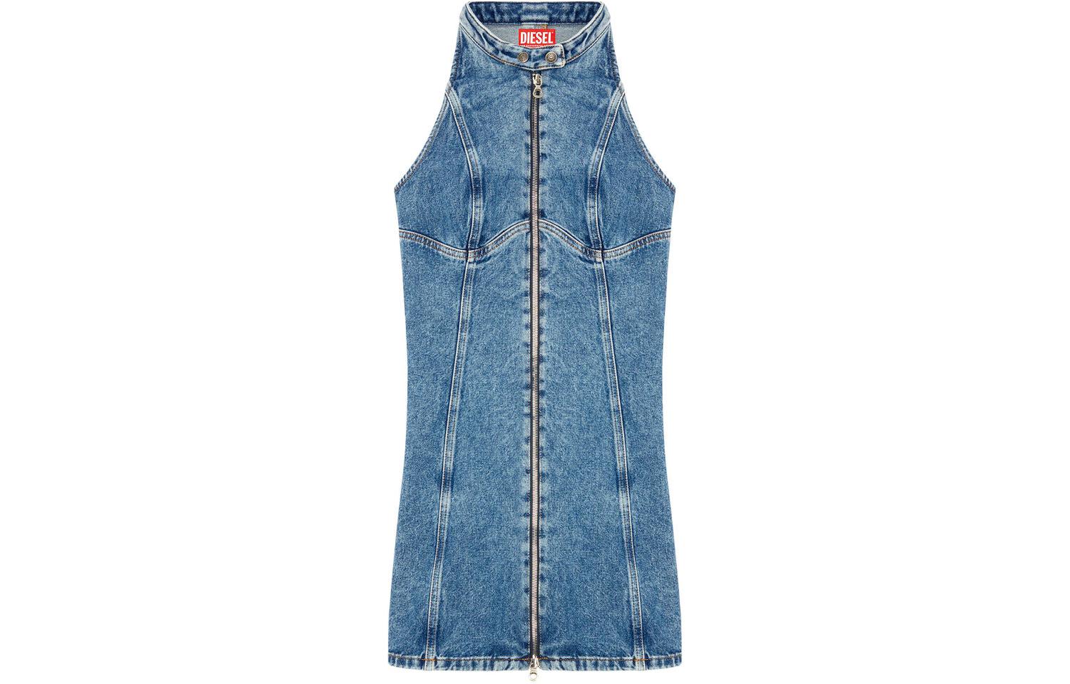 

DIESEL Женское платье без рукавов светло-голубого цвета
