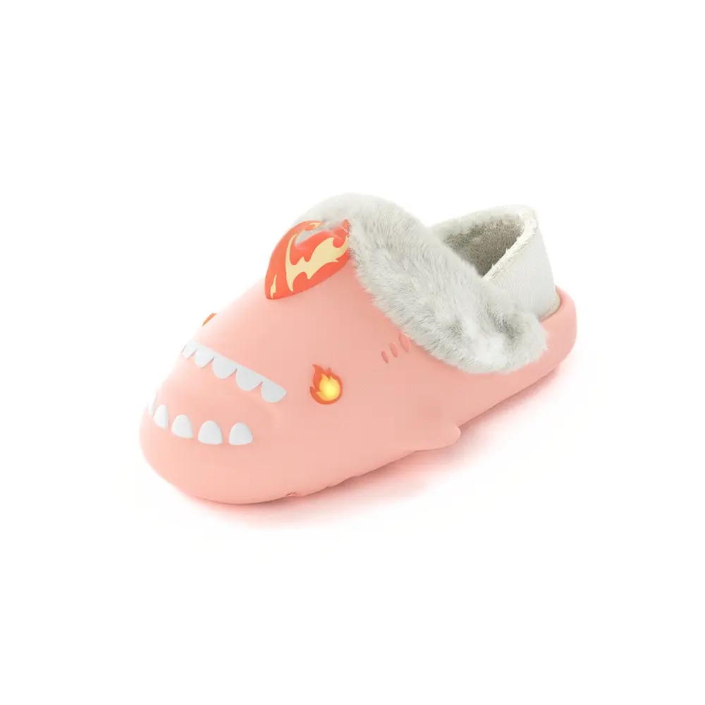

HelloSlippers Акула Зимние Акулики Зимний Огненный Монстр, Закрытые Тапочки на Каблуке Унисекс - Розовые, цвет Pink