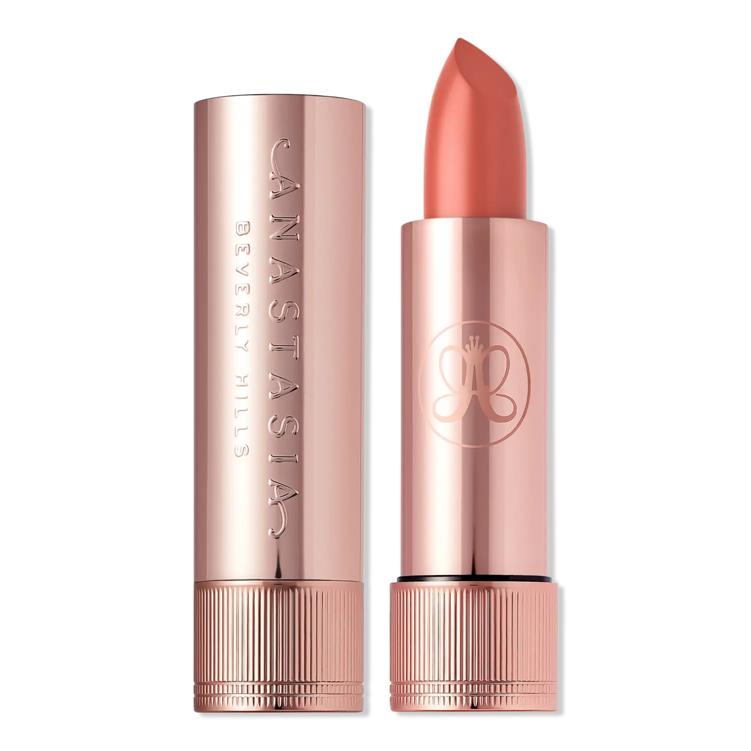 

Матовая и сатиновая бархатная помада с высокой пигментацией Anastasia Beverly Hills, Peach Amber (satin)