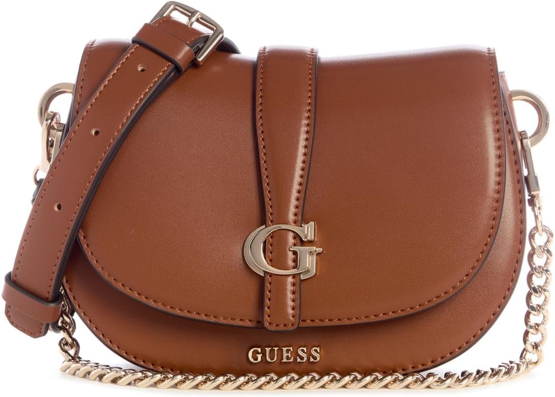 

Мини-сумка через плечо Carrie Mini Flap Crossbody GUESS, Cognac