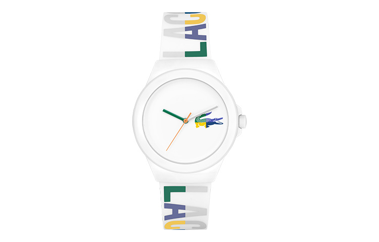 

LACOSTE Часы NEOCROC Collection Wrist Watch Quartz Movement Silicone Strap 38mm White Dial Women's Watch 2001217