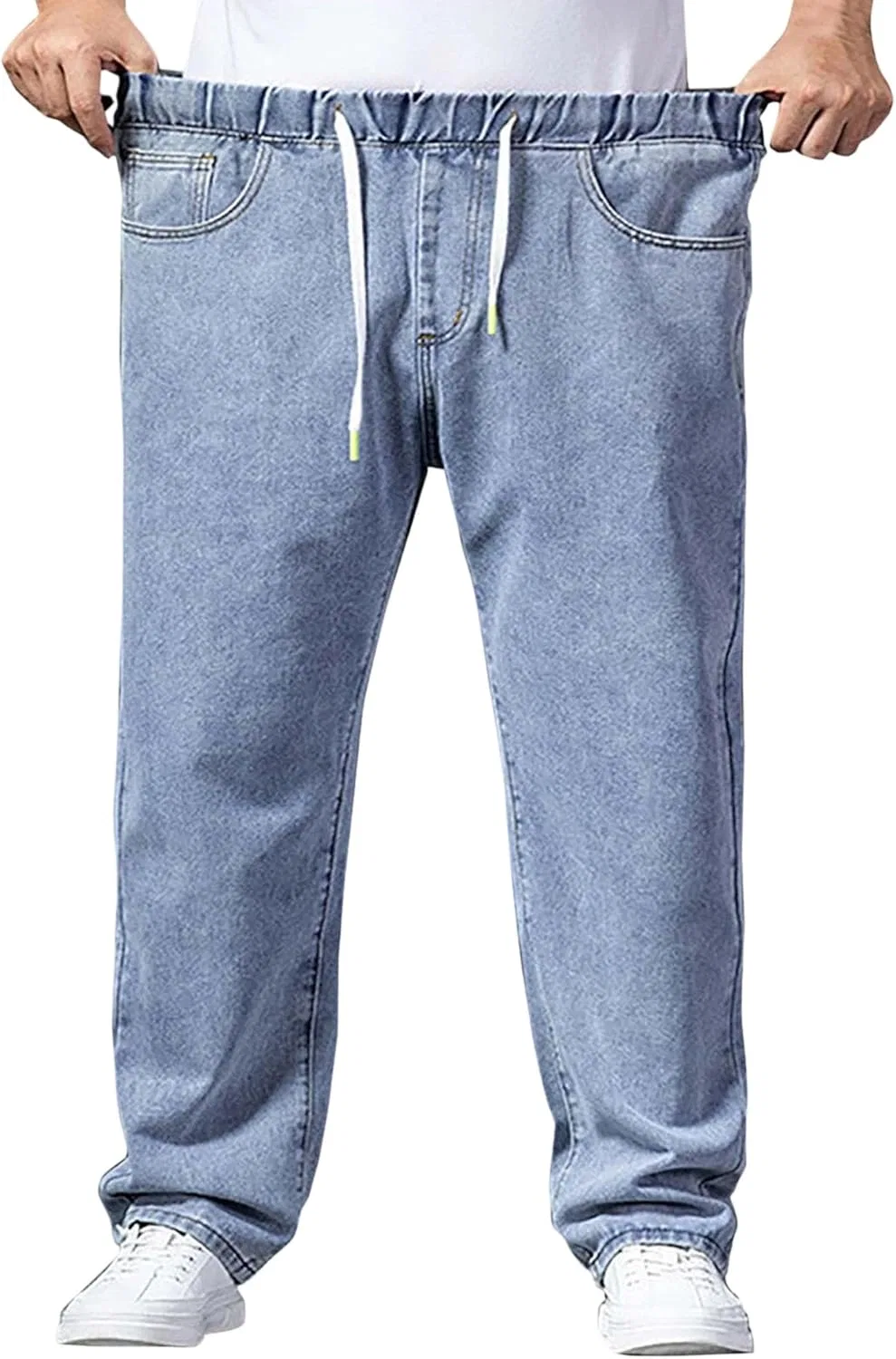 Джинсы свободные, Men's Plus Size Baggy Jeans, Blue 2