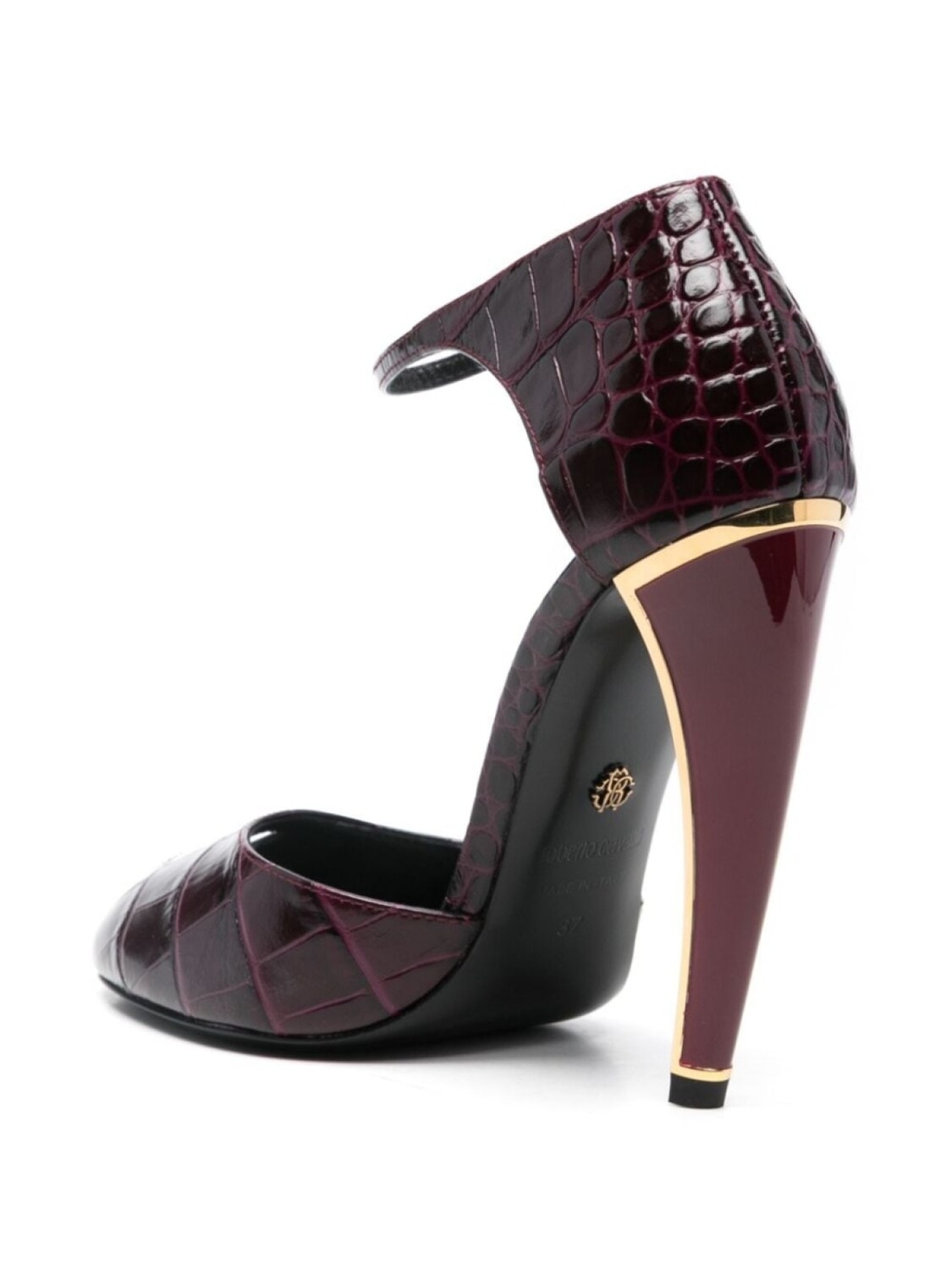 Туфли Roberto Cavalli 125 мм из тисненой кожи, красный — фото 3