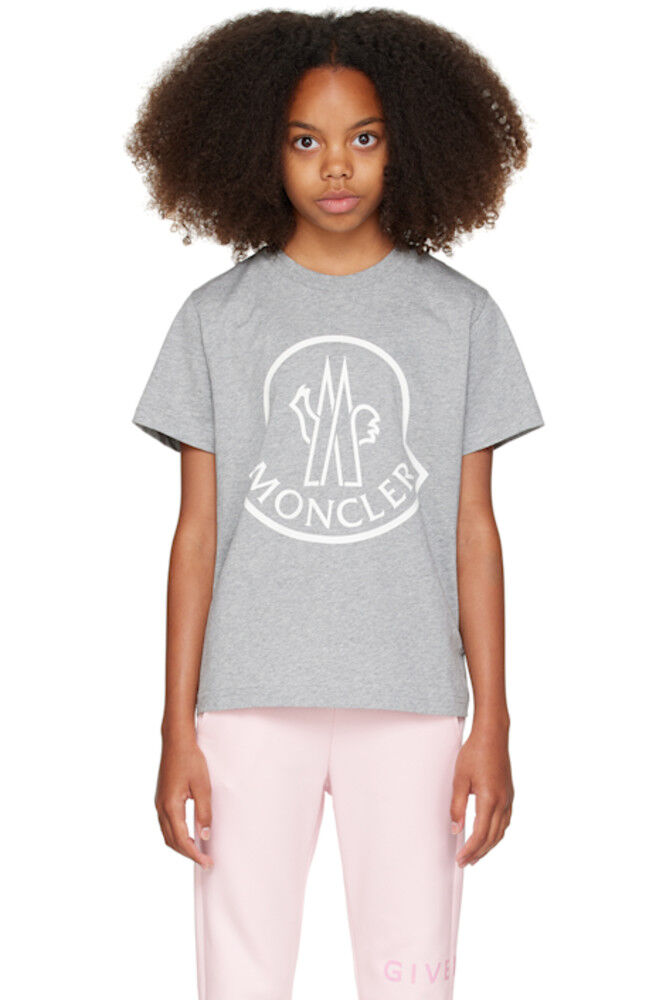 

Футболка серая с логотипом Big Kids Moncler Enfant