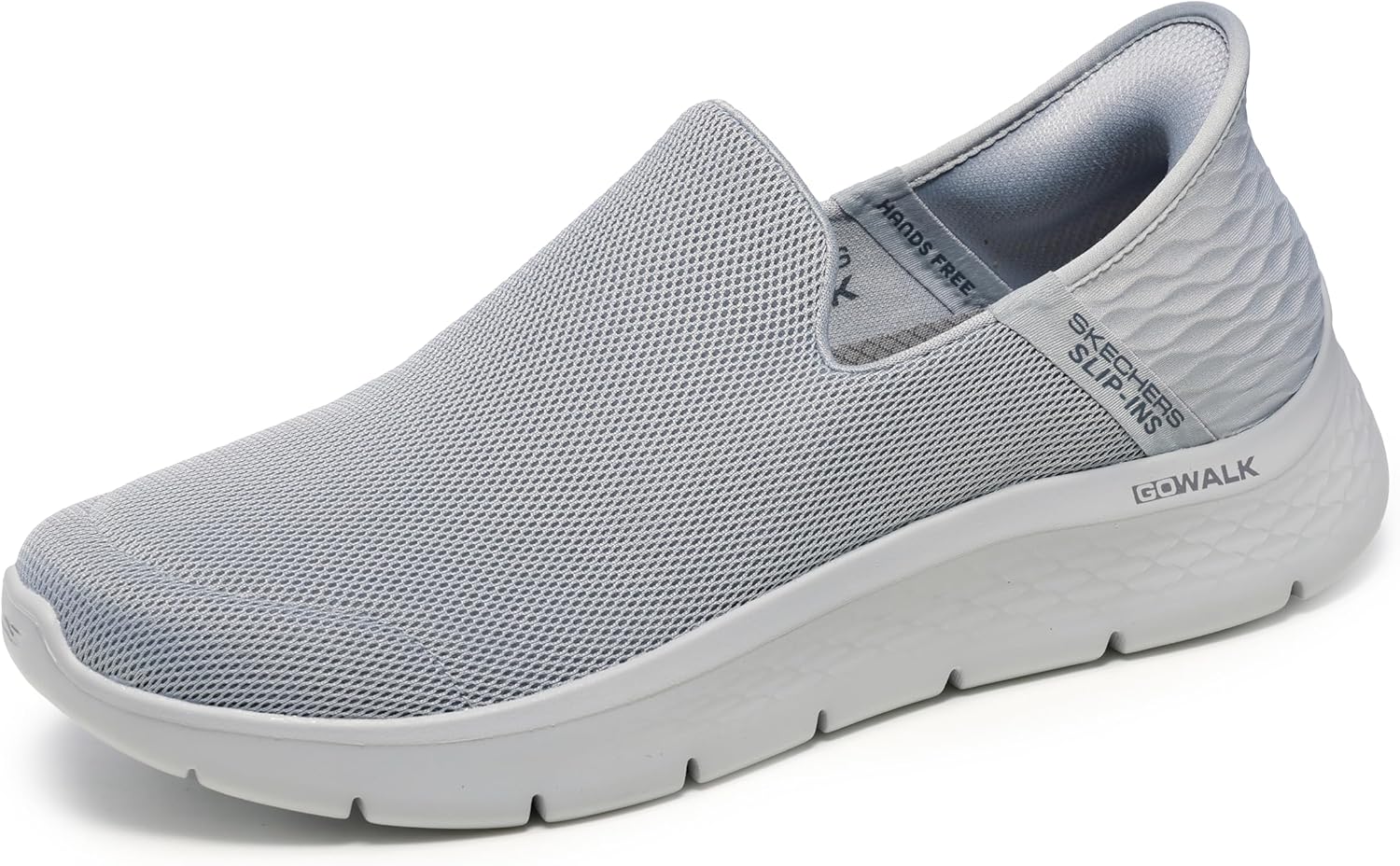 

Мужские кроссовки Skechers Go Walk Flex без застежек для ходьбы, светло-серый
