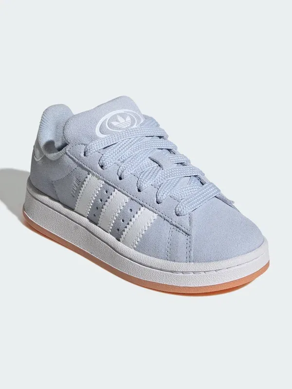Кроссовки Campus Adidas Originals, небесно-голубой с белым и резиновой подошвой — фото 2