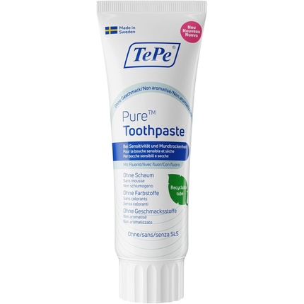 

Чистая, неароматизированная, очень мягкая зубная паста с фтором Tepe
