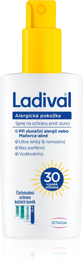 

Солнцезащитный спрей для аллергической кожи SPF 30 Ladival, 150 мл