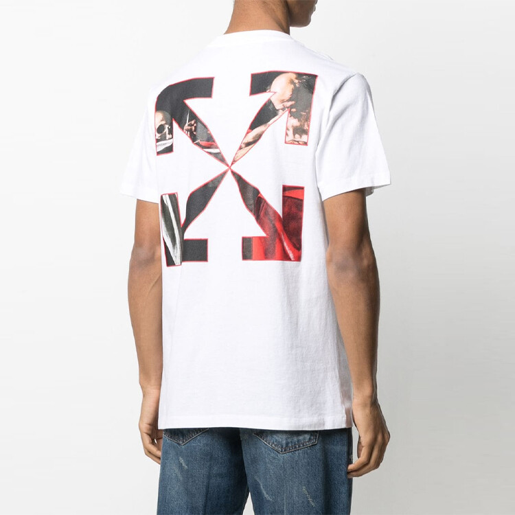 Футболка Slim Fit Caravaggio Saint Jerome с надписью Off-White, белый — фото 2