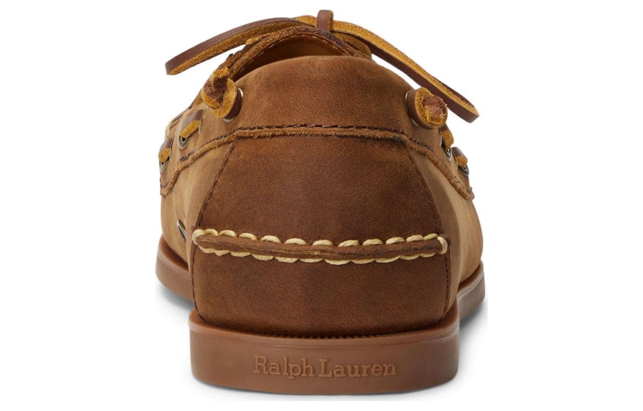 Туфли-лодочки из кожи Merton Polo Ralph Lauren, коричневый — фото 4