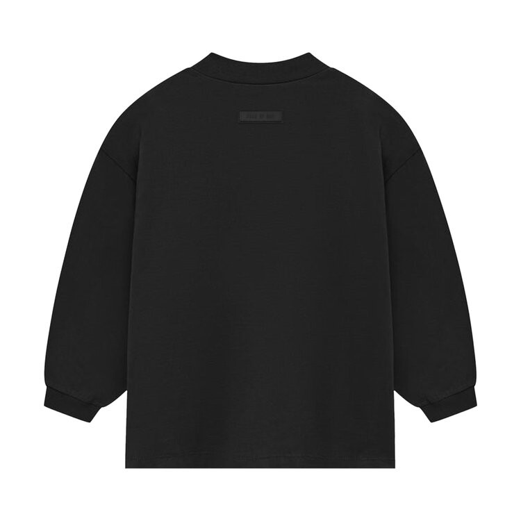 Футболка Fear of God Essentials Kids Long-Sleeve T-Shirt, черный — фото 2