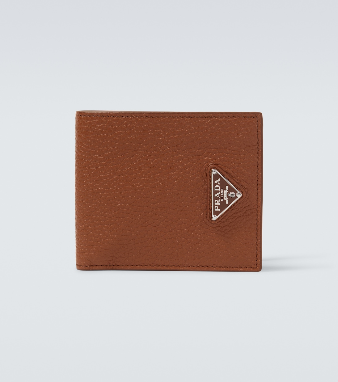 

Кожаный кошелек с логотипом Prada, Cognac