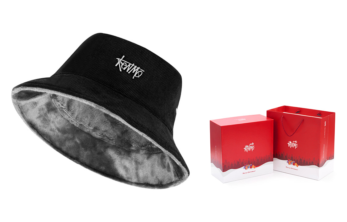 

KENMO Полиэстеровая панама унисекс, Black/Gray (Christmas Box Set)