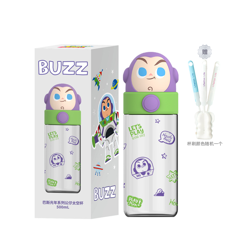 Пластиковые стаканы для воды 500ml Disney, Lotso Water Cup+Lflife Random Color Cup Cleaning Brush 1 Pc — фото 4