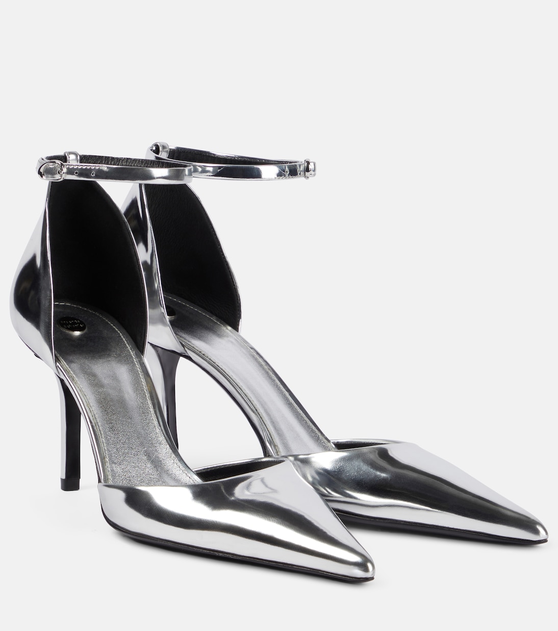 Туфли-лодочки Slash 85 из зеркальной кожи Proenza Schouler, Silver Specchio