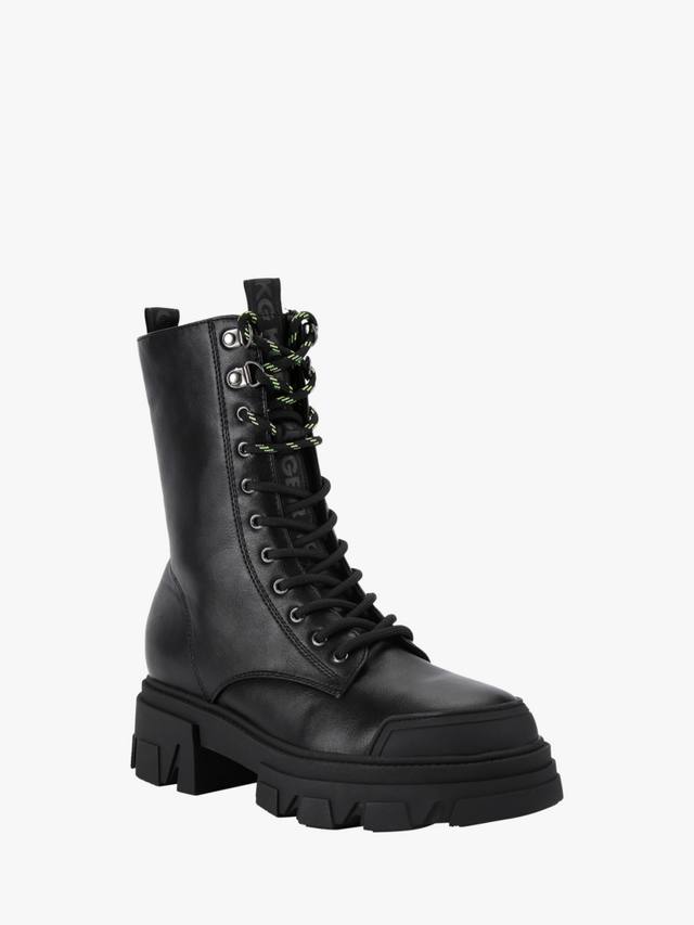 Трекерские шнурованные массивные ботинки до щиколотки KG Kurt Geiger, Black — фото 2