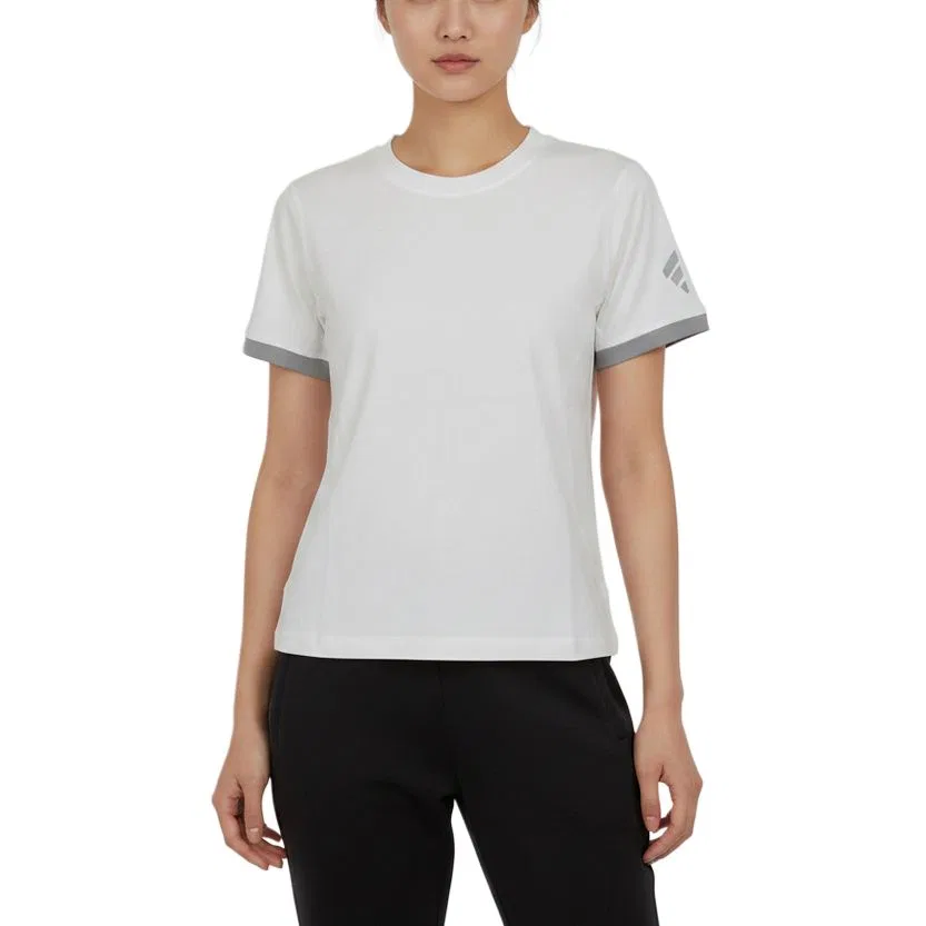 Футболка женская бело-серая Adidas FOS T Shirts