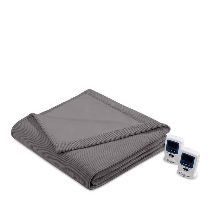 

Одеяло Beautyrest из микрофлиса с подогревом, серый