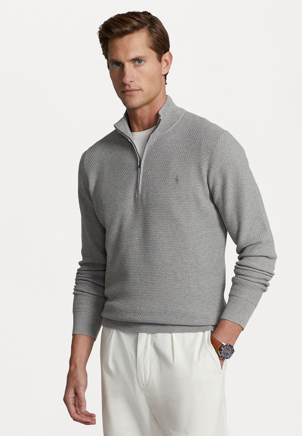 

Джемпер PERFORMANCE QUARTER-ZIP SWEATER Polo Ralph Lauren, серый