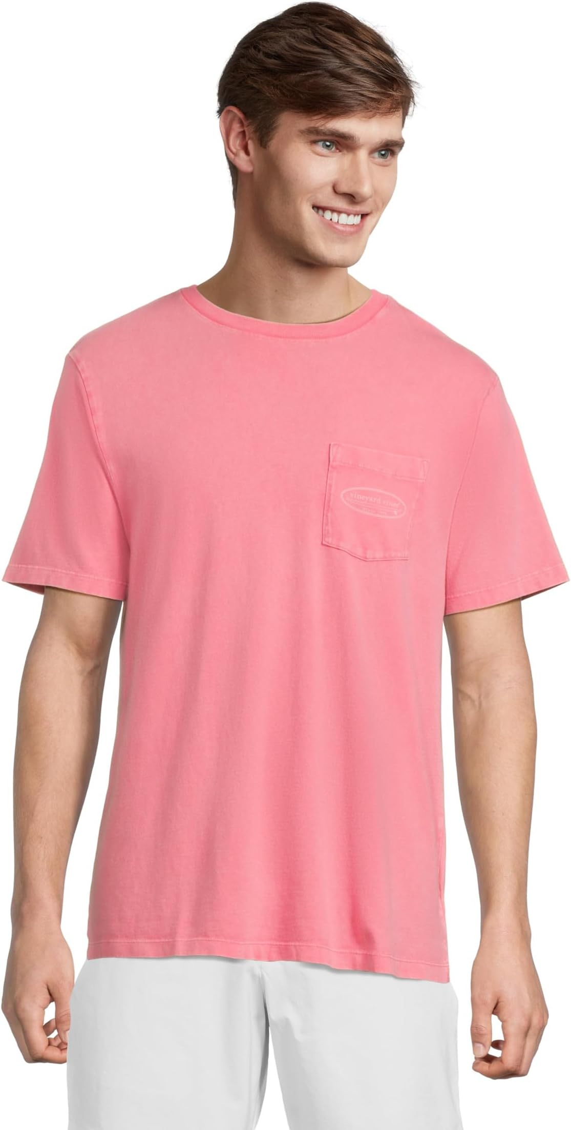 

Футболка Vineyard Vines Drift Dye Surf Logo Short Sleeve Tee, Sunset Pink