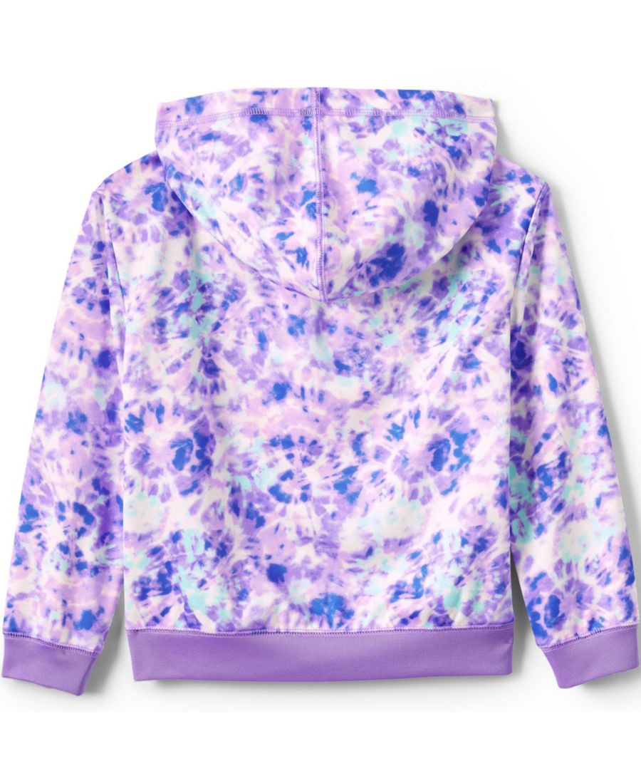 Детская спортивная толстовка с длинным рукавом Lands' End, Lilac multi tie dye — фото 2