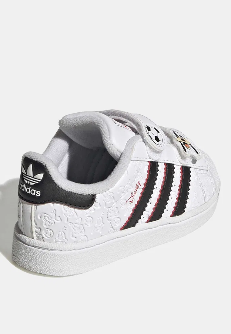 Кроссовки детские, Superstar II, Adidas x Disney, белый/черный/красный — фото 3