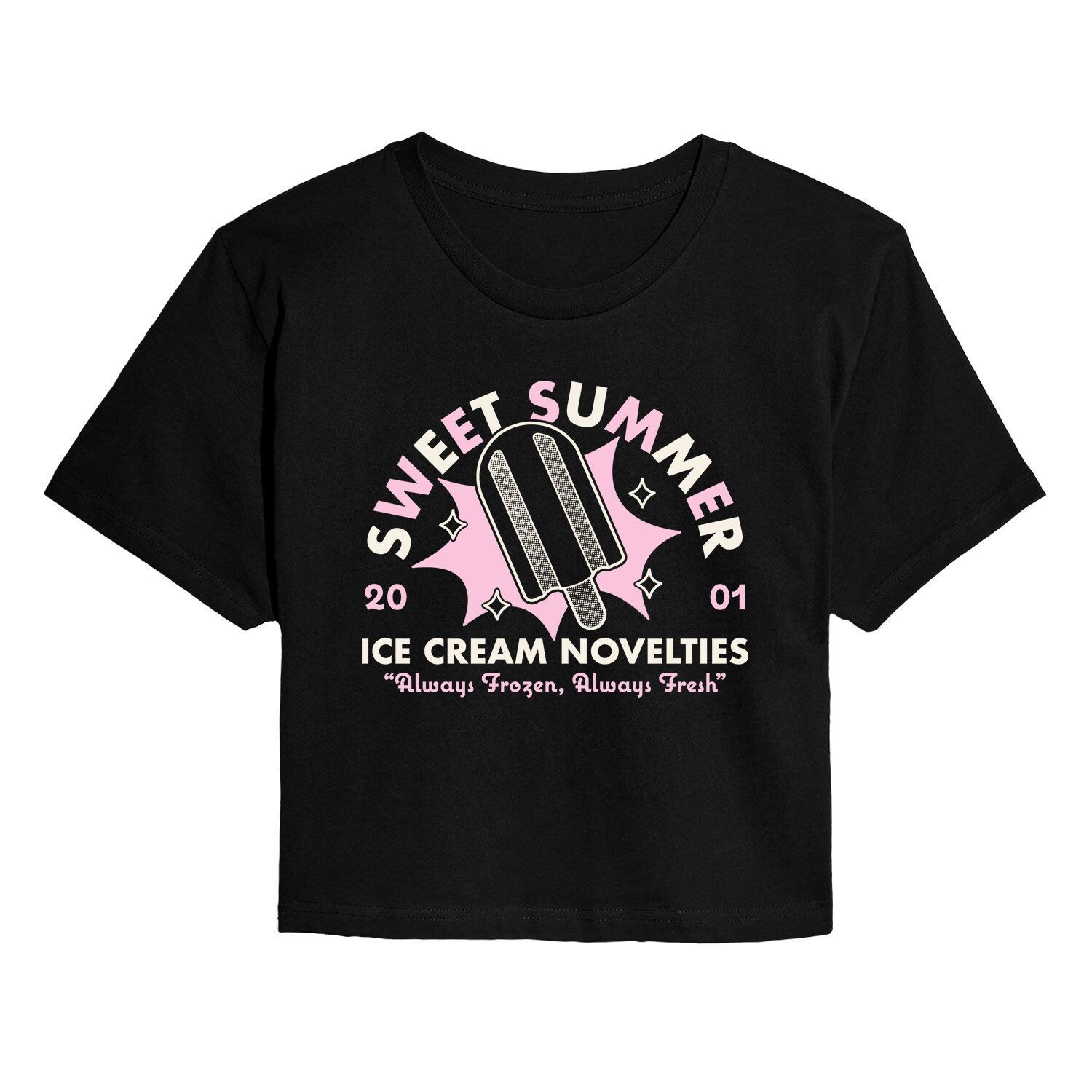 

Укороченная футболка с рисунком Sweet Summer для юниоров Licensed Character, черный