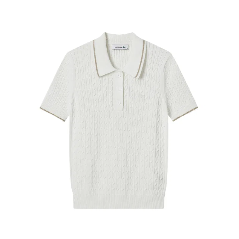 Поло LACOSTE, классический крой, Ecru