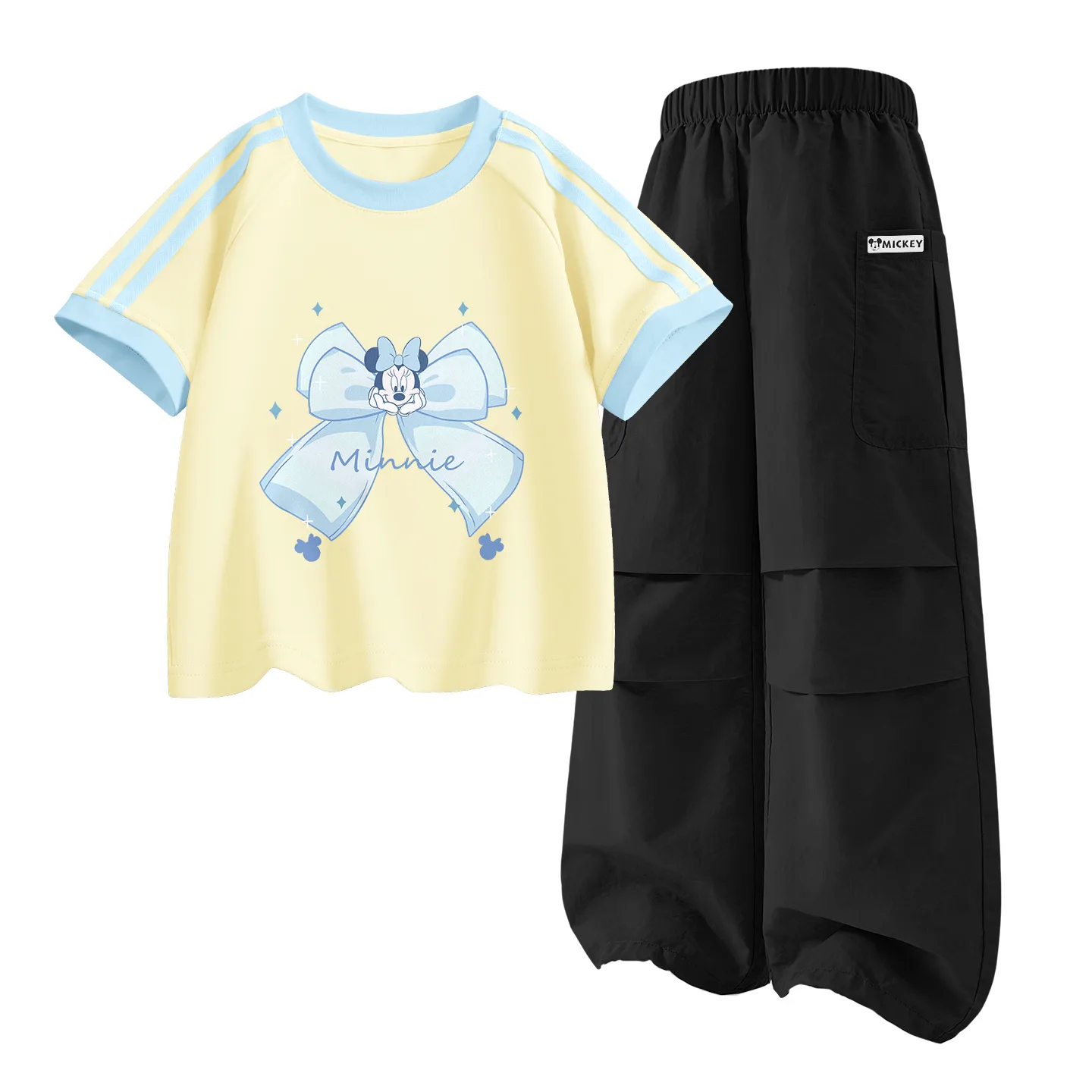 Детский спортивный комплект Casual Sportswear из 2 предметов Disney, Di Meng Jie Mi He Huang+Di HU Long Hook-and-Loop K Black