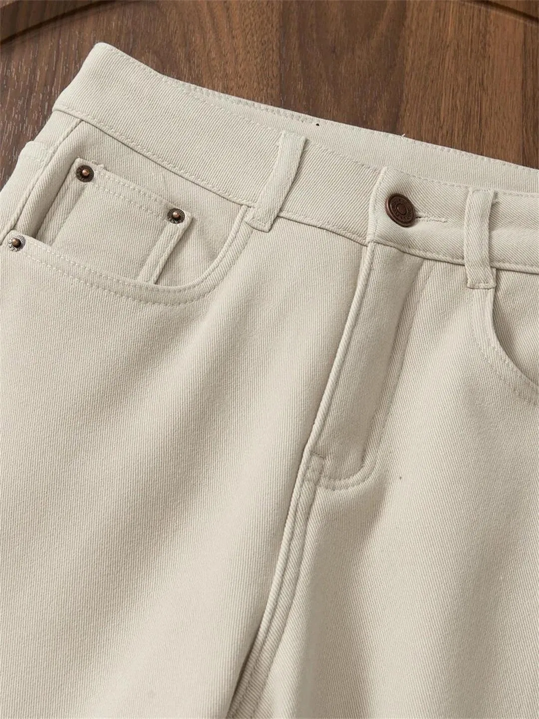 Джинсы женские Warm Denim, Beige — фото 4