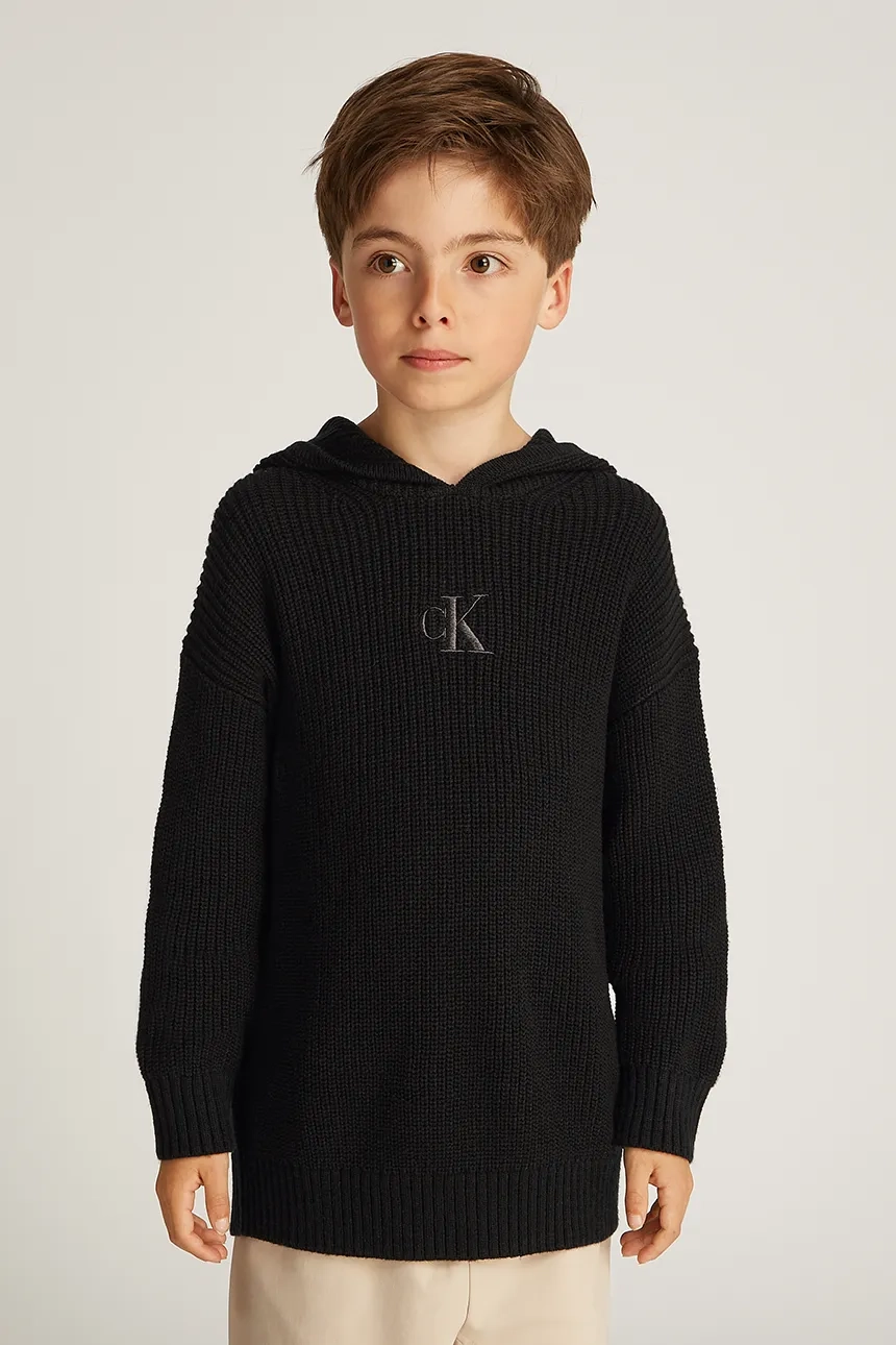 

Детский свитер 0 Calvin Klein Jeans, черный