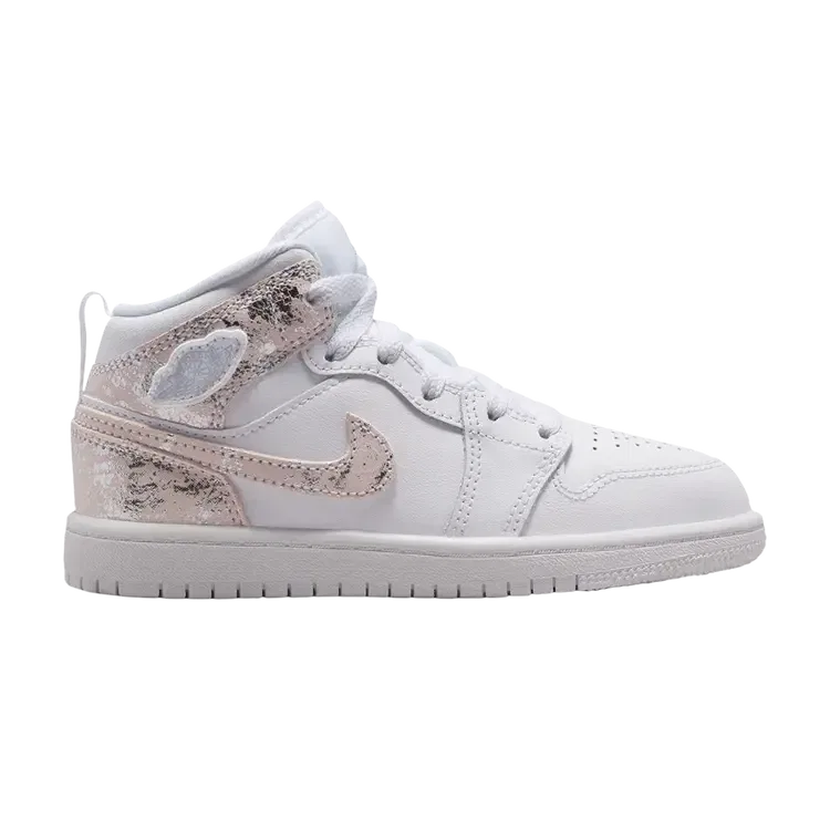 Кроссовки Air Jordan 1 Mid SE PS, белый