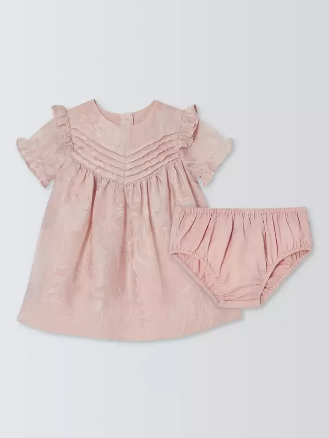 Детский комплект: платье и трусики с цветочным принтом, розовый John Lewis Heirloom Collection