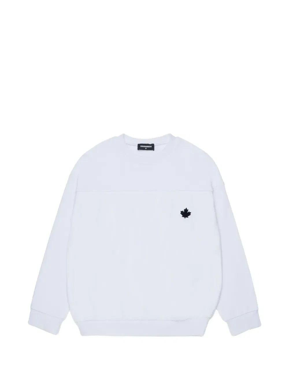 Свитшот с вышитым логотипом Dsquared2 Kids, белый