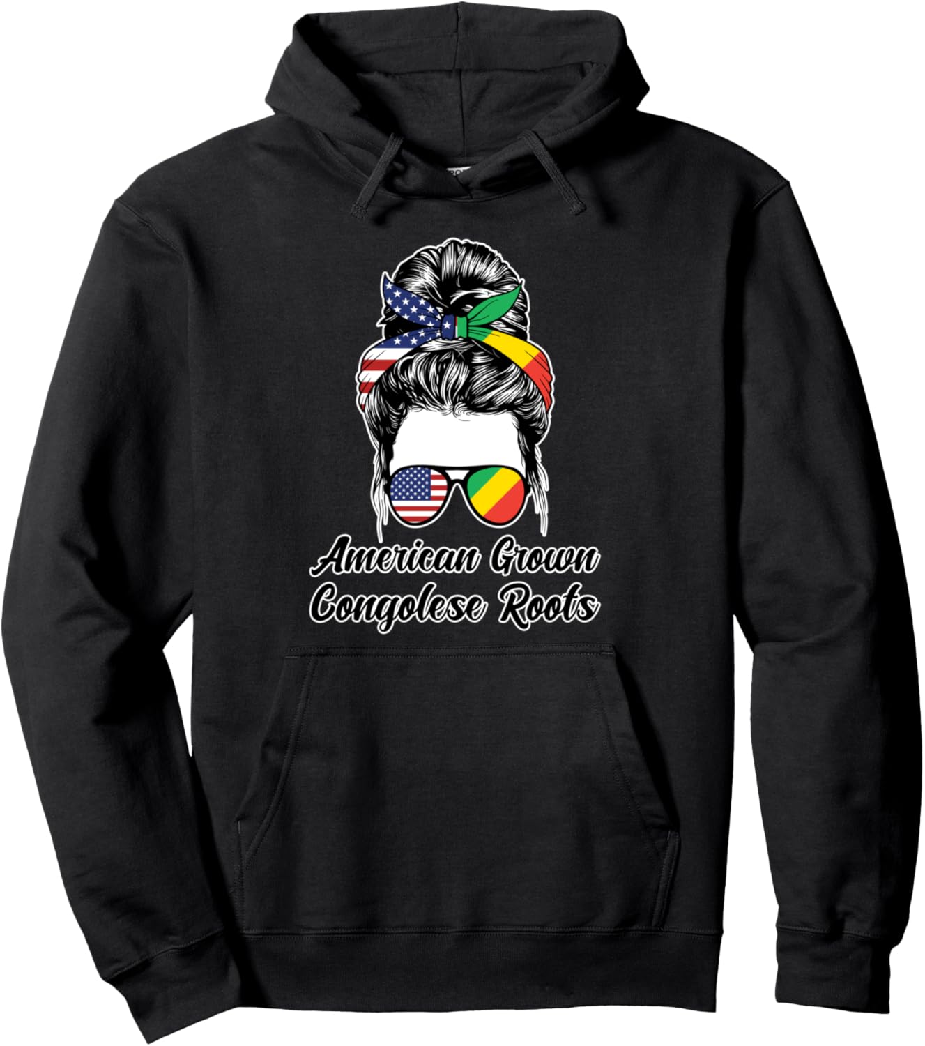 

Худи с изображением флага Конго от American Congo Roots Humor Congolese Roots & Congolese Flag Gift Ideas, черный