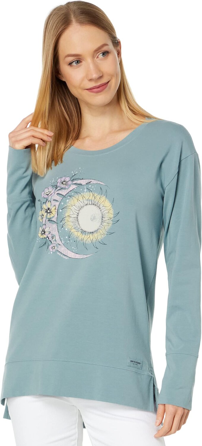 

Толстовка Life is Good Moon Flower Crusher-FlexTunic, цвет Smoky Blue
