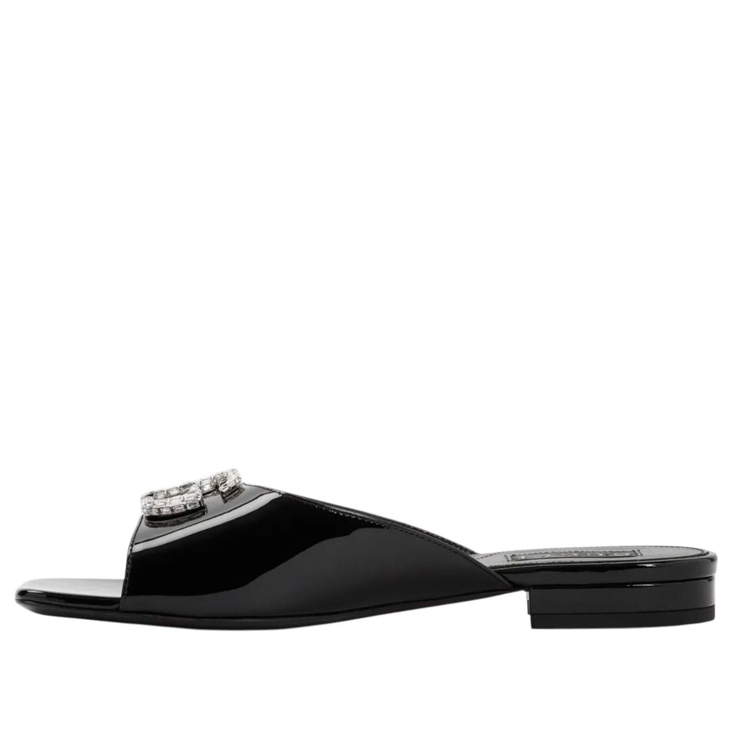 Шлепанцы (WMNS) Gucci GG Slides 'Black Patent Leather'