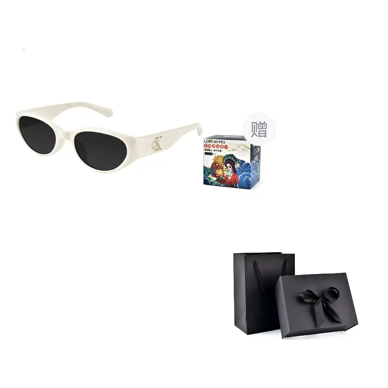 

Calvin Klein Солнцезащитные очки Cat Eye унисекс, Cat's eye narrow frame - 100 beige color