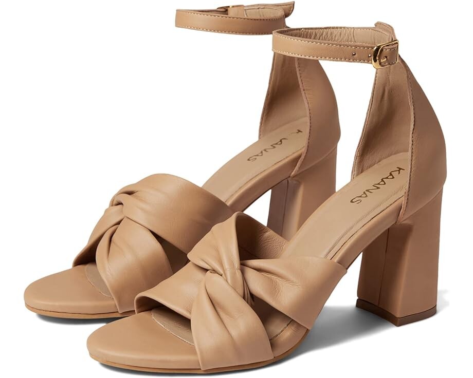 

Туфли KAANAS Doha Leather Wrap Sandal, цвет Nutmeg