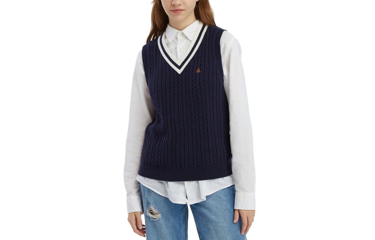 

Женские жилеты с V-образным вырезом, умеренные, прочие GAP, marine синий